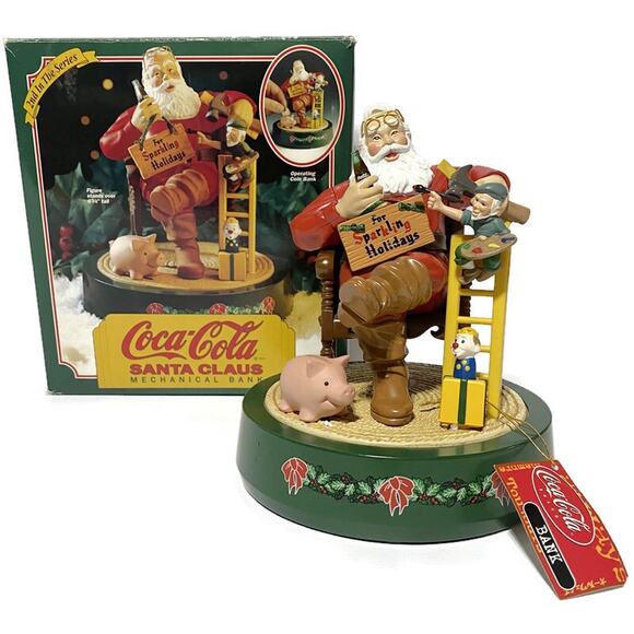Coca Cola Santa Claus Mechanical Bank 1984 2nd in Series by Ertl in Original Box - Picture 1 of 12